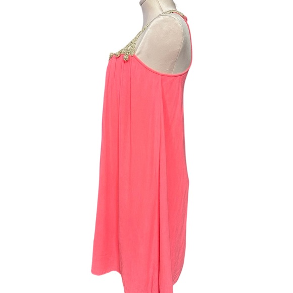 Lilly Pulitzer pink dress with gold detail. Completely lined. XS. Super cute. - Picture 9 of 11